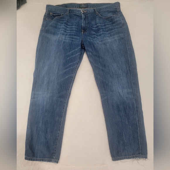 Lucky Brand Blue Straight-Leg Jeans with Natural Fading - Picture 1 of 13